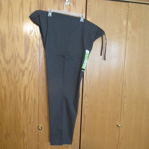 SCRUBSTAR WOMENS SZ 2 X DRAWSTRING PANTS PEWTER STRETCH GRAY MEDICAL DOCTOR NWT - Picture 8 of 13